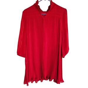 Jodi Kristopher Long Sleeve Dress Red Size Small